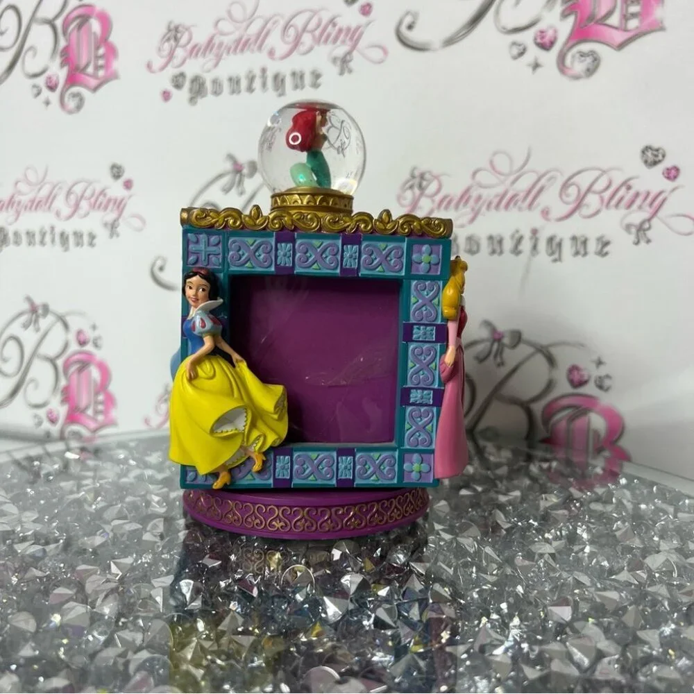 Disney Store picture frame spinable princesses rare Princess Picture Frame globe